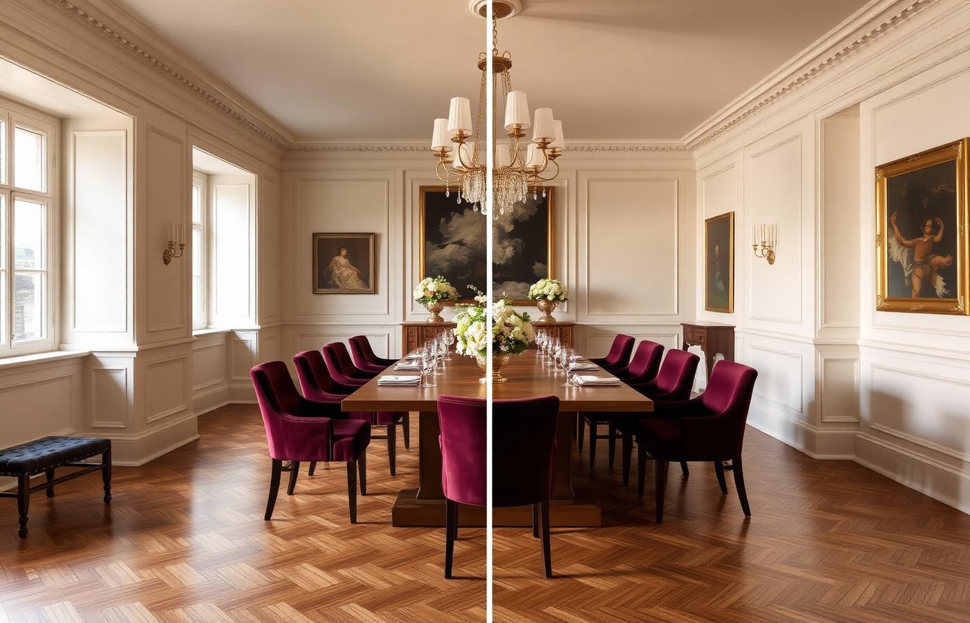 Dining room restoration — after renovation